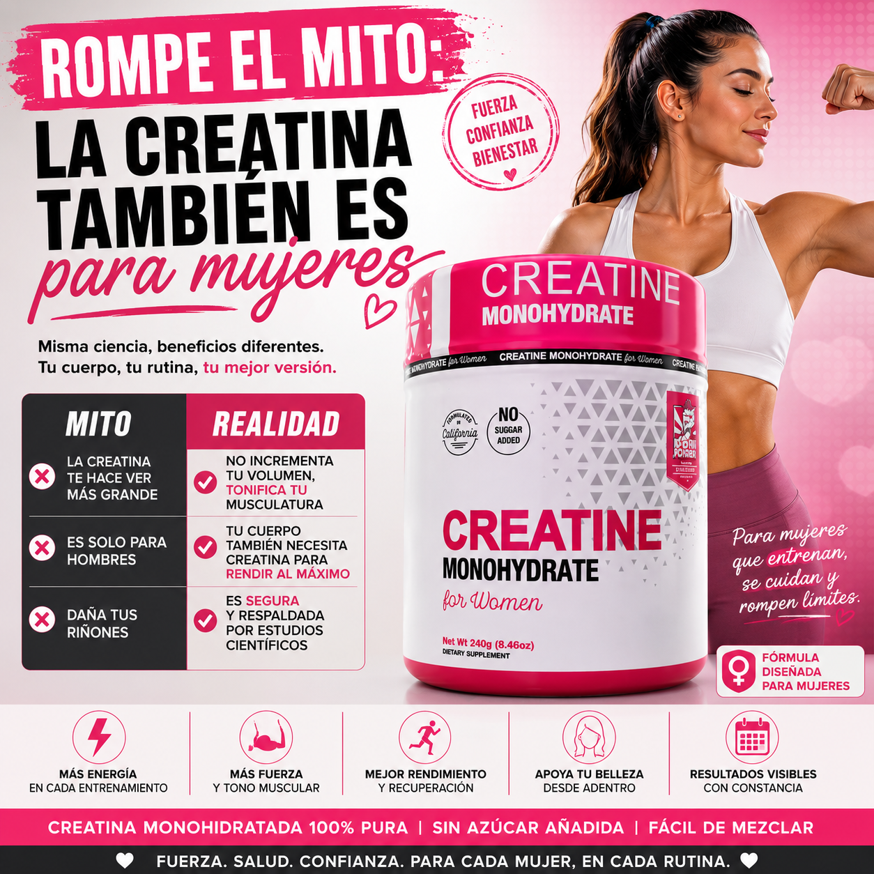 CREATINE MONOHYDRATE FOR WOMEN